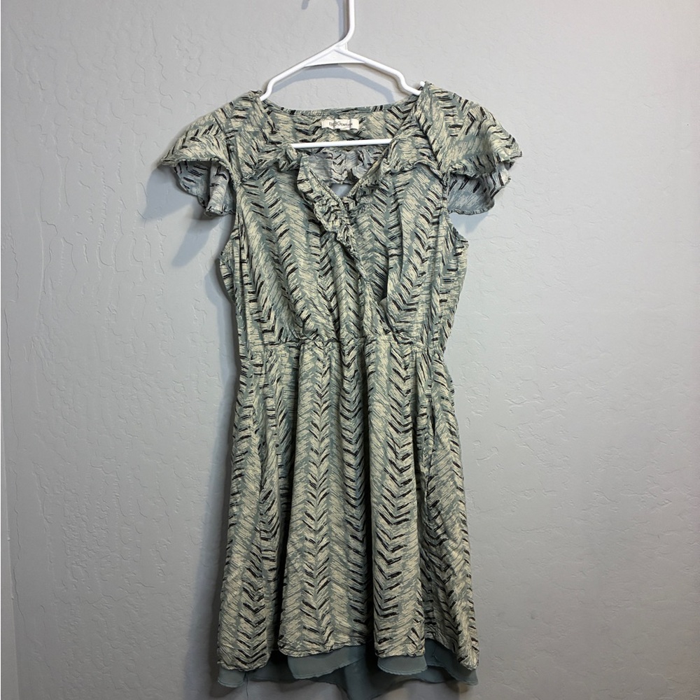 BCBGeneration Gray Patterned Mini Dress